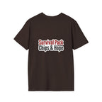 Unisex - Legends Unite Fans’ Choice World Cup T-Shirt — “Survival Pack: Chips & Hope”.