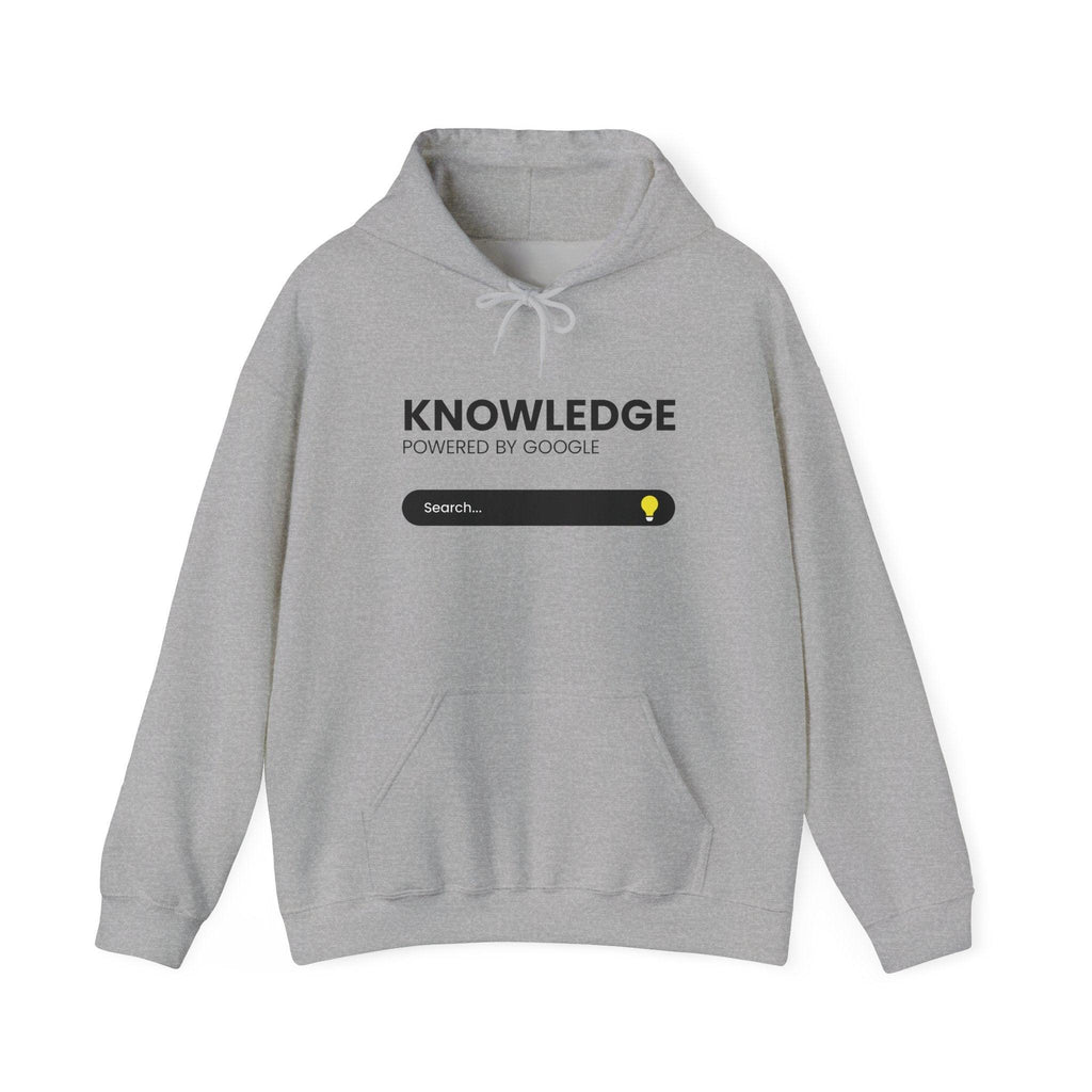 Knowledge Search Hoodie — "Knowledge Powered by Google" Pullover.