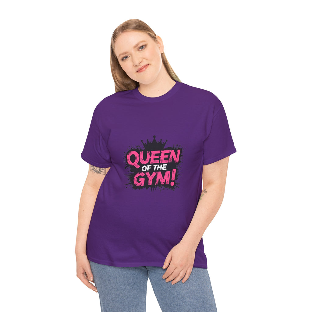 Queen of the Gym T-Shirt — Pink Crown Fitness Tee