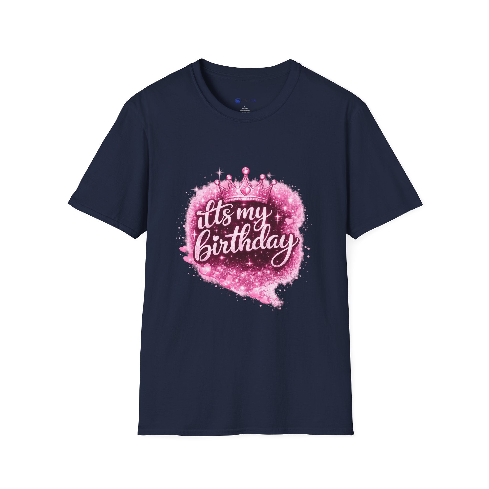 Birthday T-Shirt — “It's My Birthday” Pink Crown Celebration Tee
