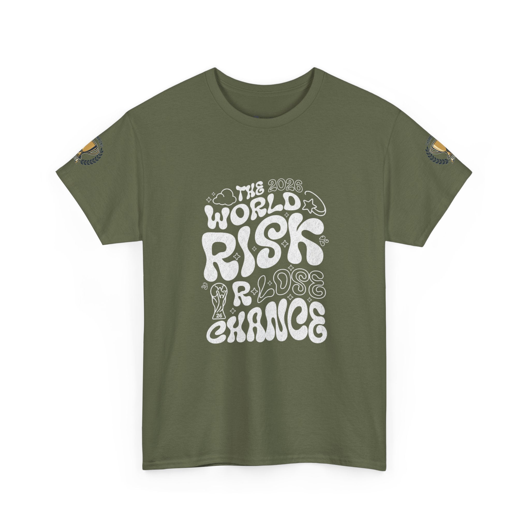 T‑Shirt — "The World Risks A Little Chance" Retro Graphic Tee