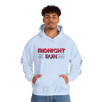 Unisex Midnight Run Hoodie — Retro Palm Beach Graphic Hooded Sweatshirt.