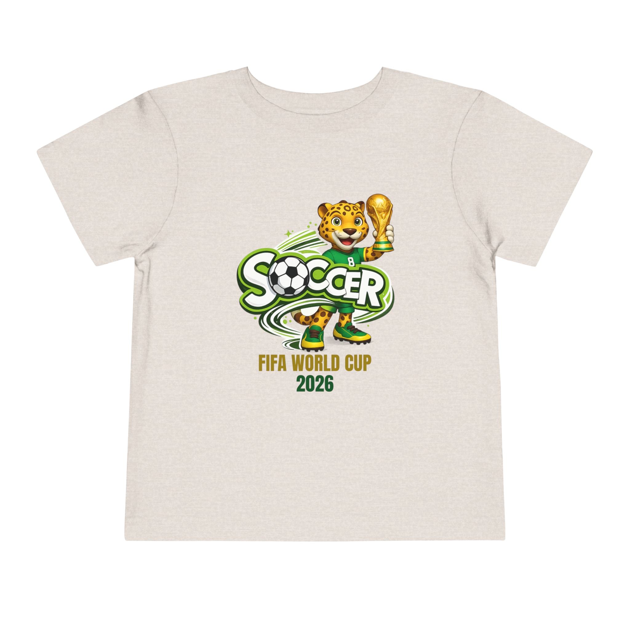 Soccer cup 2026 Toddler Soccer Tee — Cute Tiger Mascot Trophy Design