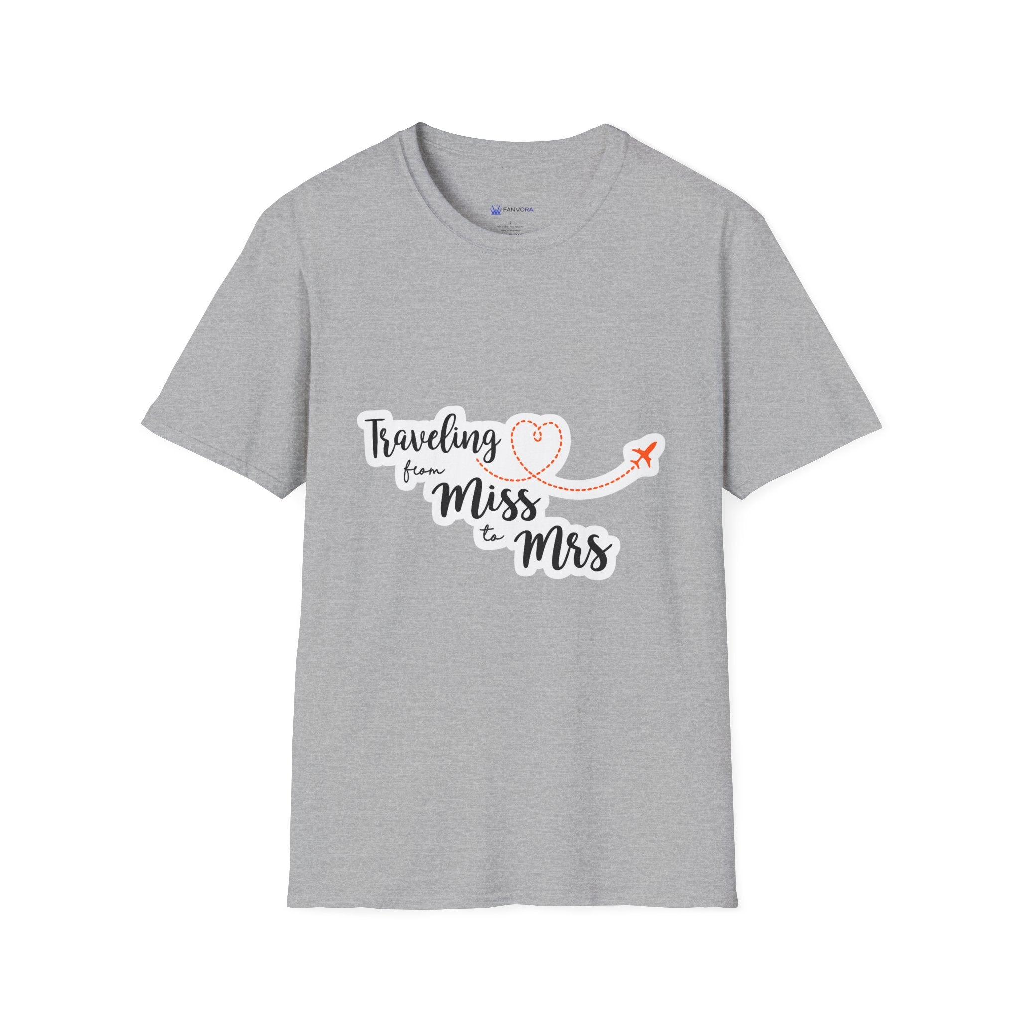 T-Shirt — "Traveling from Miss to Mrs" Bridal Bachelorette Vacation Tee