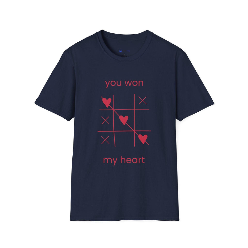 You Won My Heart tic tac toe t-shirt
