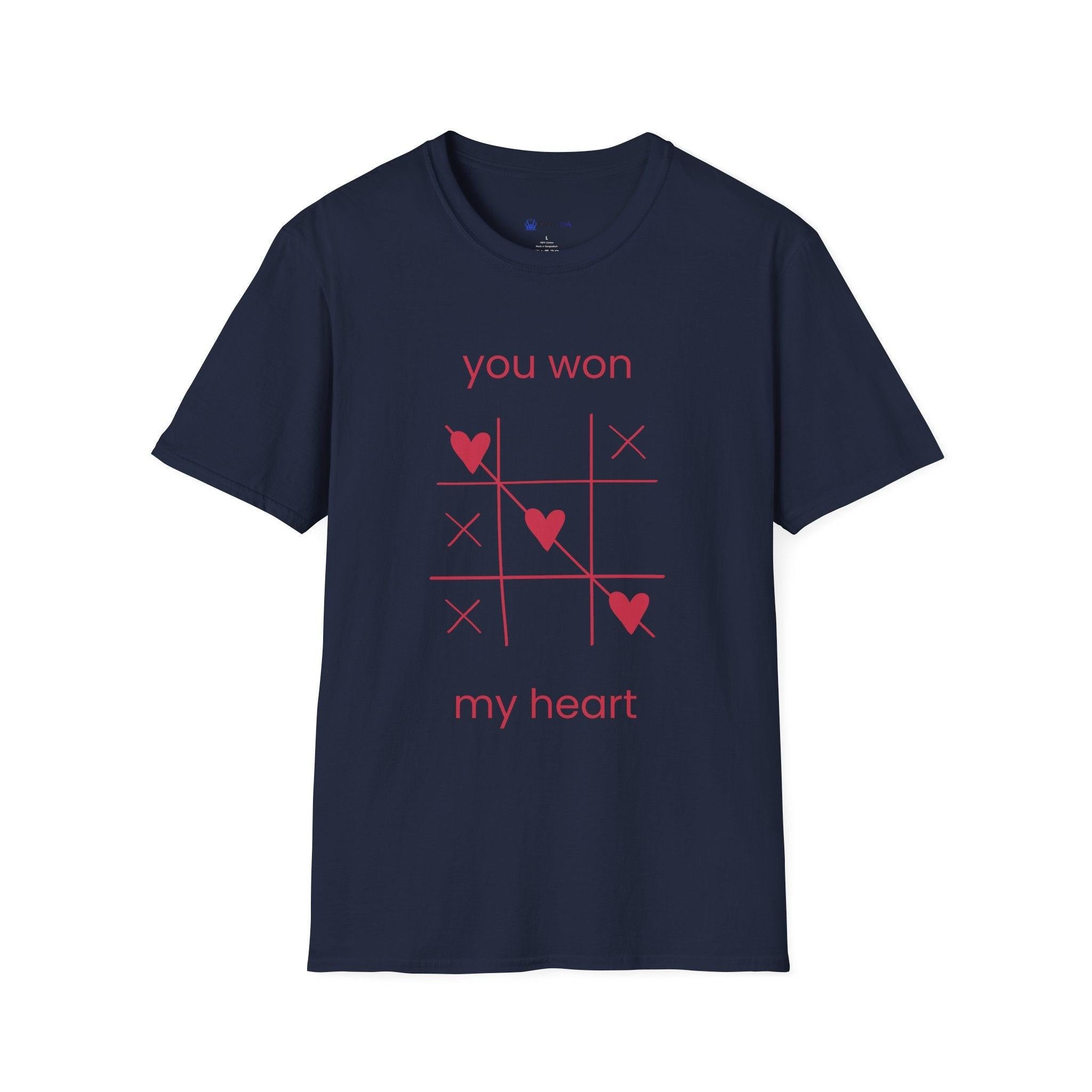 You Won My Heart tic tac toe t-shirt