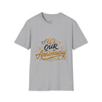 Anniversary T-Shirt — "It's Our Anniversary" Gold Script Tee