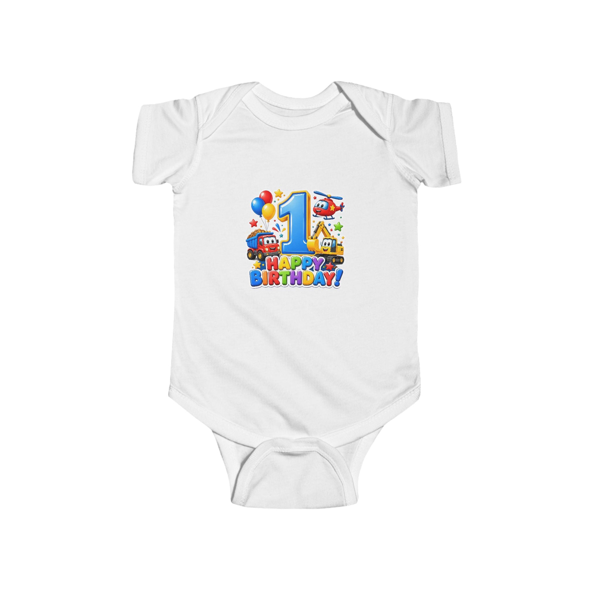 1st Birthday Infant Bodysuit - Colorful Number One Party Design