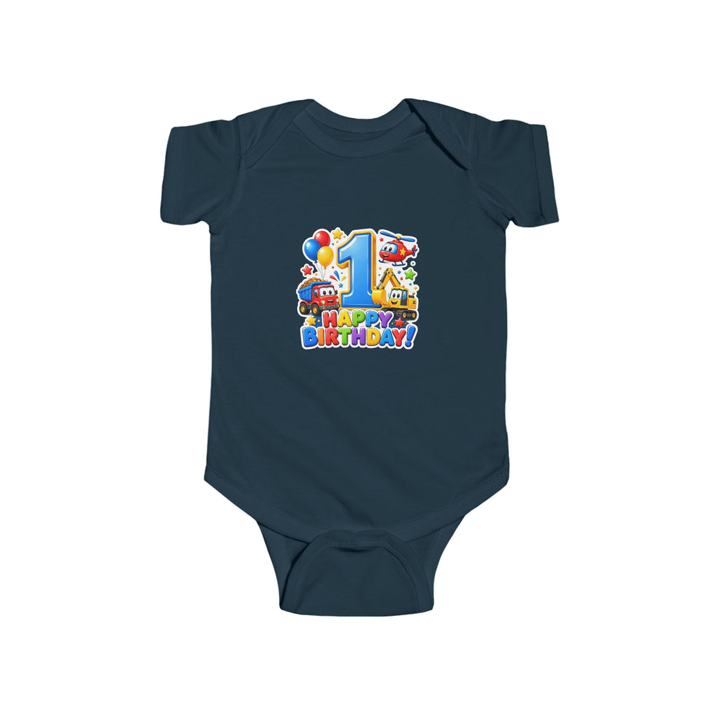 1st Birthday Infant Bodysuit - Colorful Number One Party Design