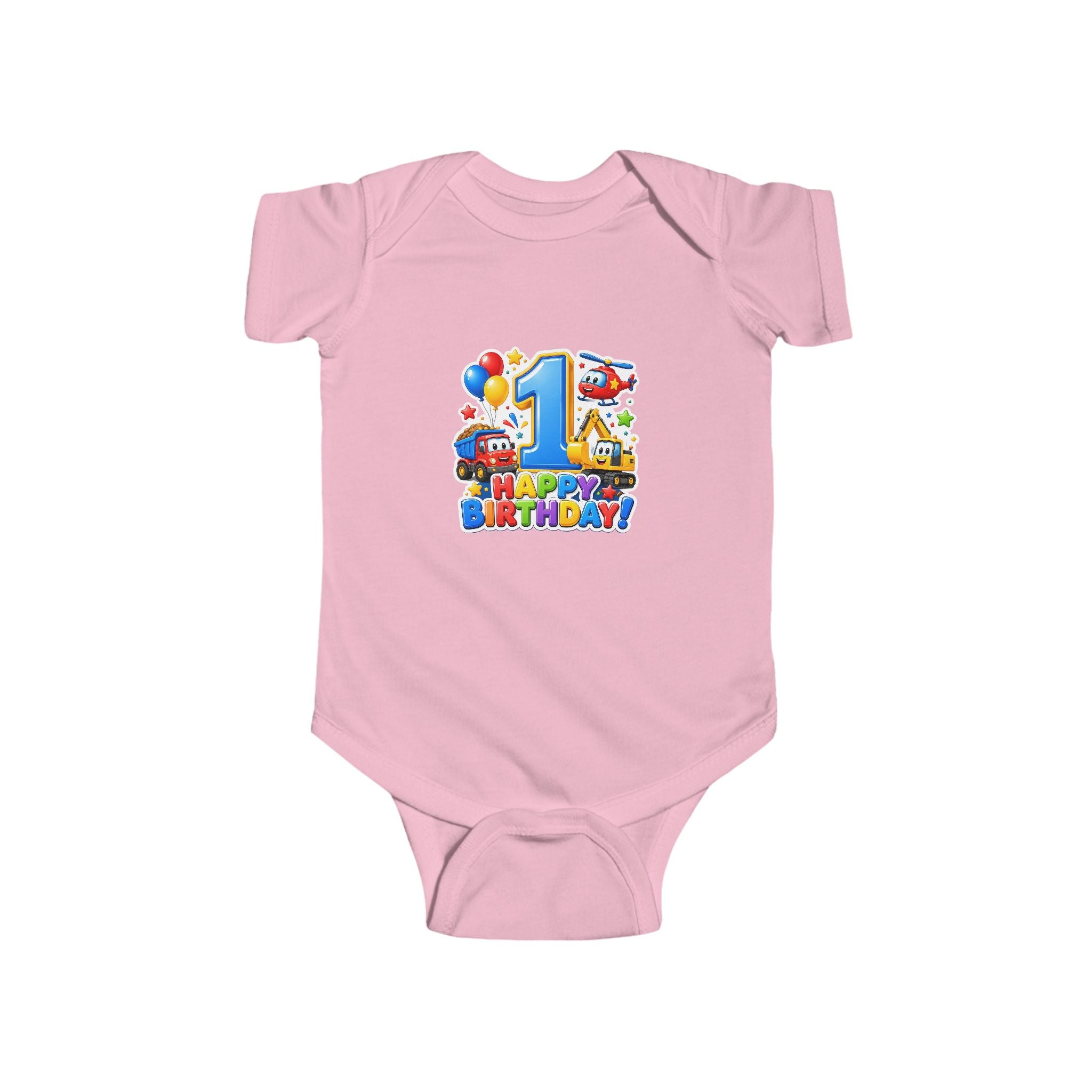 1st Birthday Infant Bodysuit - Colorful Number One Party Design