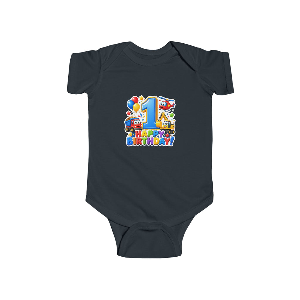 1st Birthday Infant Bodysuit - Colorful Number One Party Design