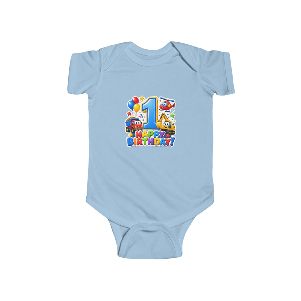 1st Birthday Infant Bodysuit - Colorful Number One Party Design