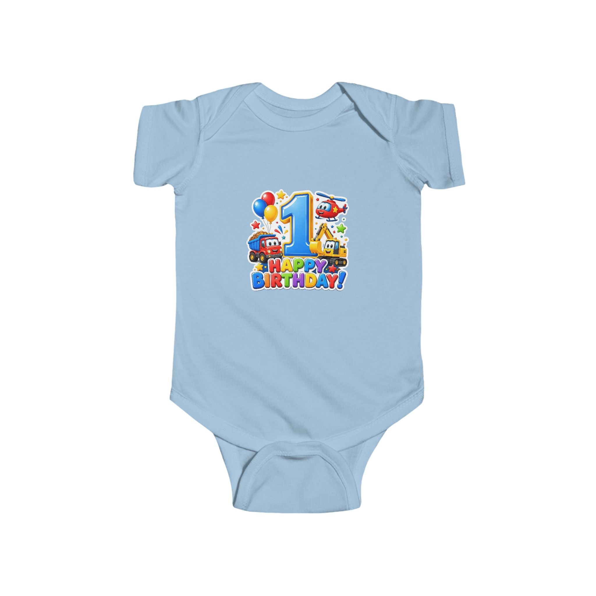 1st Birthday Infant Bodysuit - Colorful Number One Party Design
