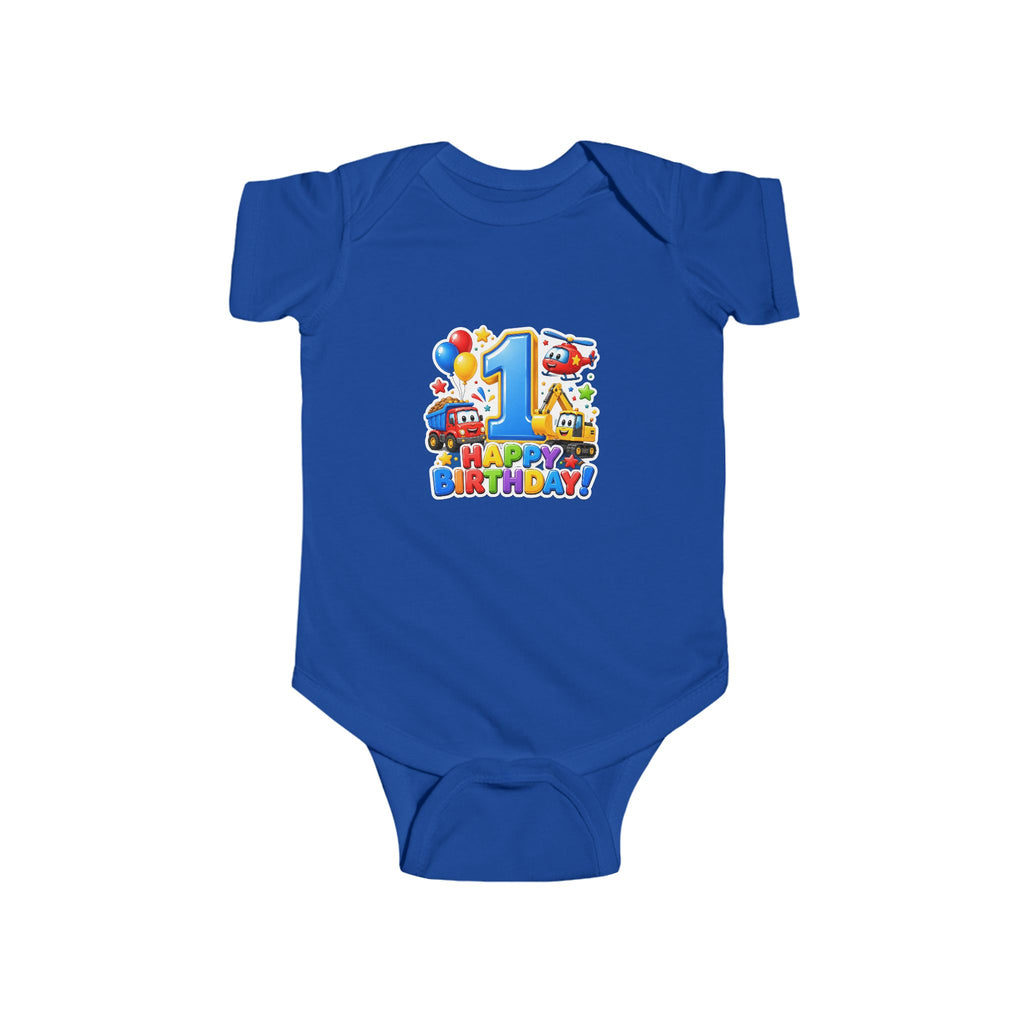1st Birthday Infant Bodysuit - Colorful Number One Party Design