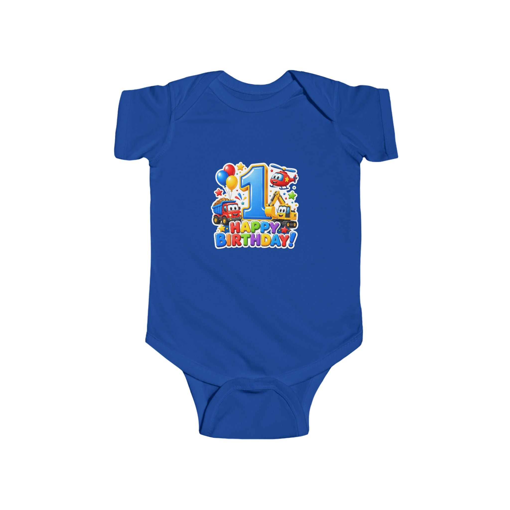1st Birthday Infant Bodysuit - Colorful Number One Party Design
