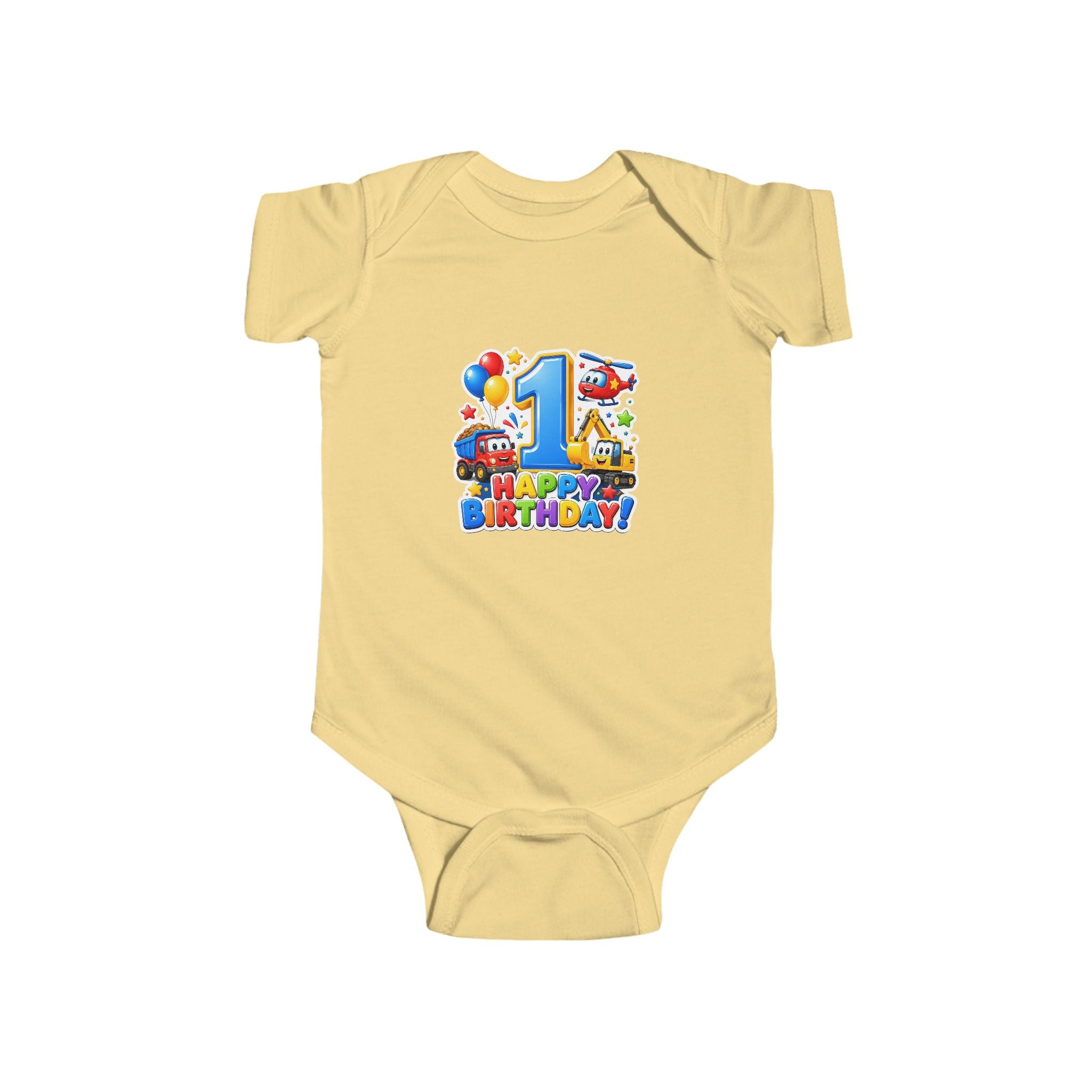1st Birthday Infant Bodysuit - Colorful Number One Party Design