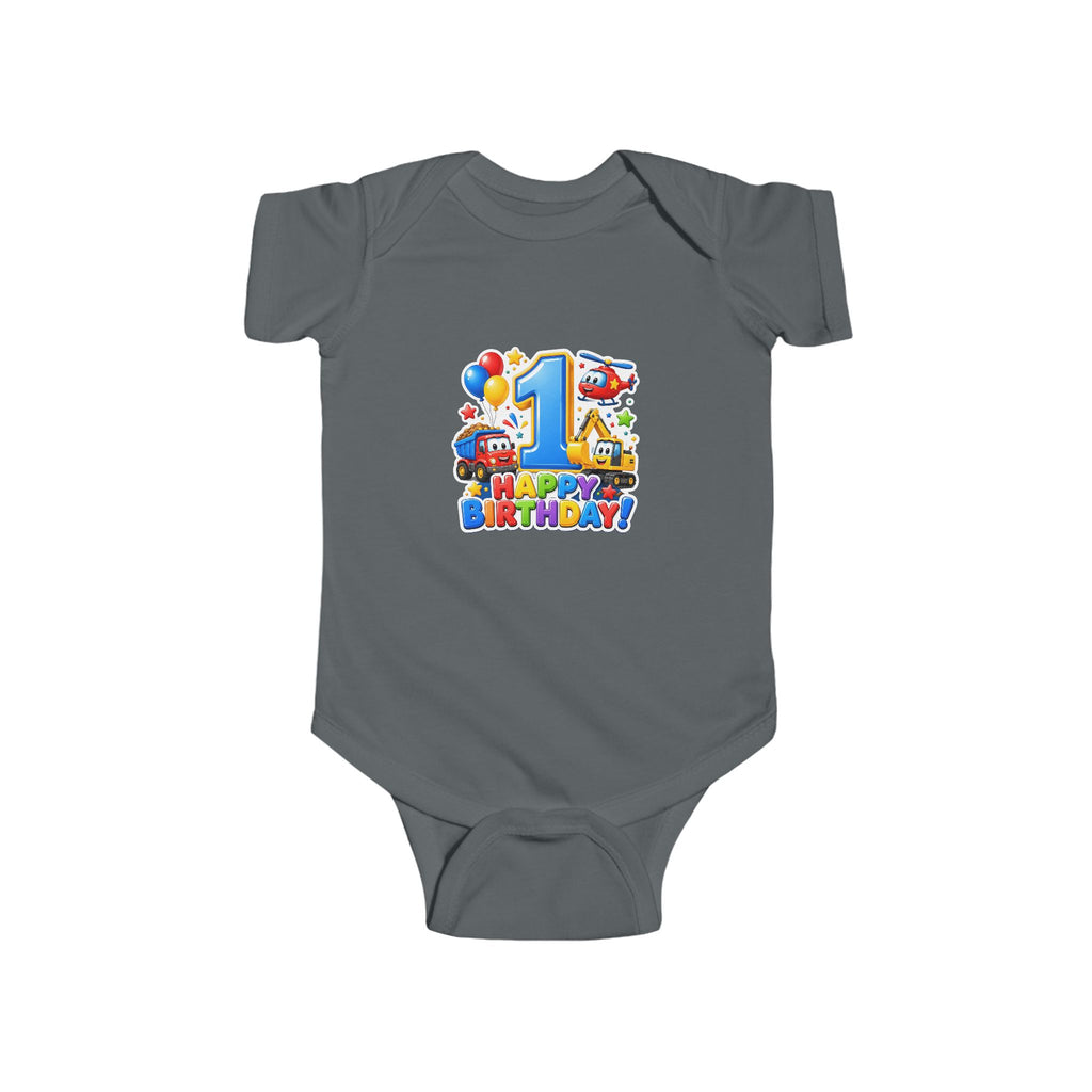 1st Birthday Infant Bodysuit - Colorful Number One Party Design