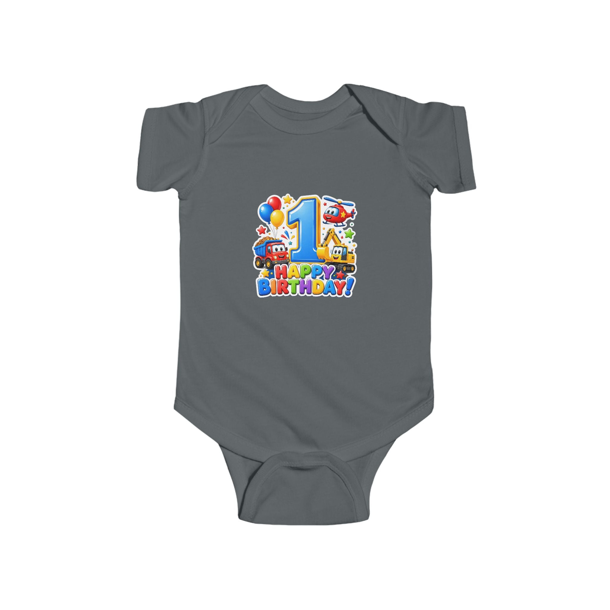 1st Birthday Infant Bodysuit - Colorful Number One Party Design