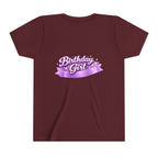 Girls' 5th Birthday Tee - 'Happy Birthday' Glitter Stars Design