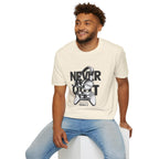 Gamer 'Never Quit' T-Shirt — Headphones & Controller Retro Gaming Tee