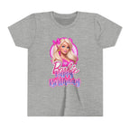 Youth Tee — "Barbie Happy Birthday" Pink Birthday Graphic Shirt