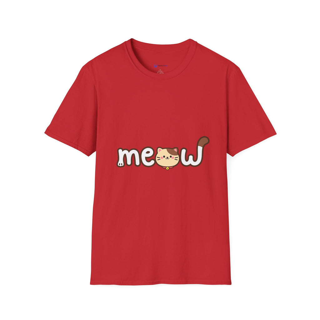 Cat Meow T-Shirt — Cute Cartoon Kitty Graphic Tee