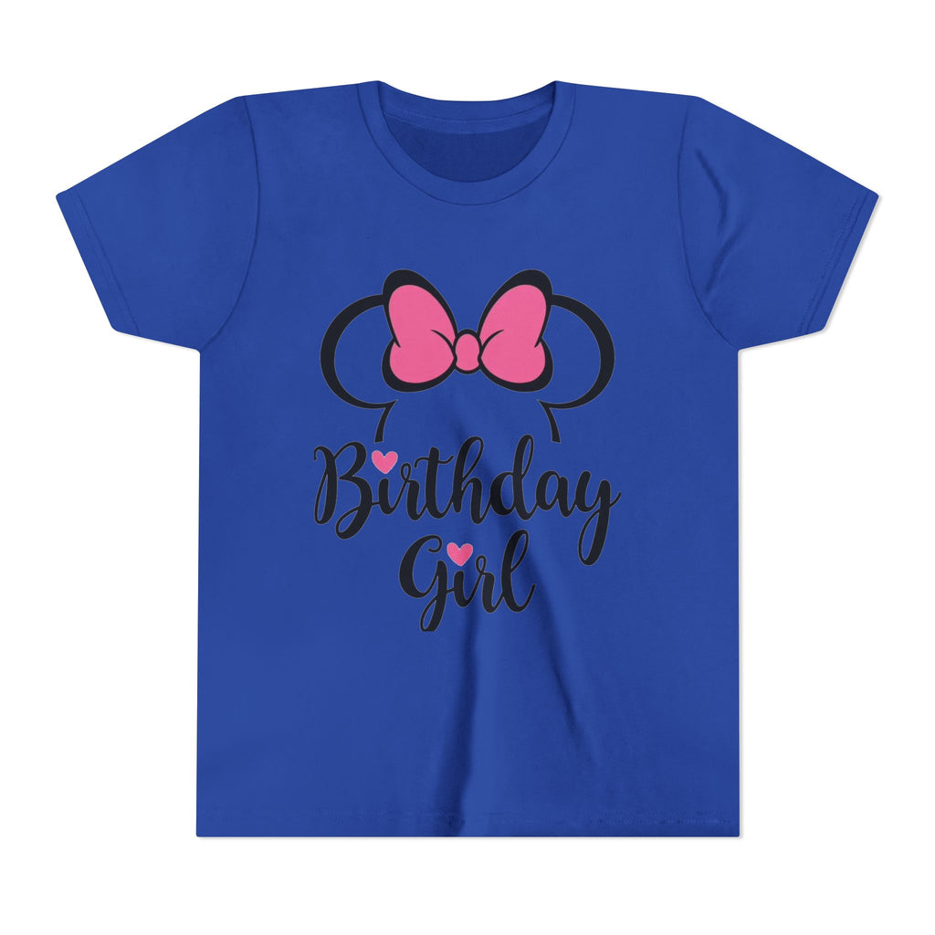 Birthday Girl Youth Tee — Pink Bow Party Shirt for Girls