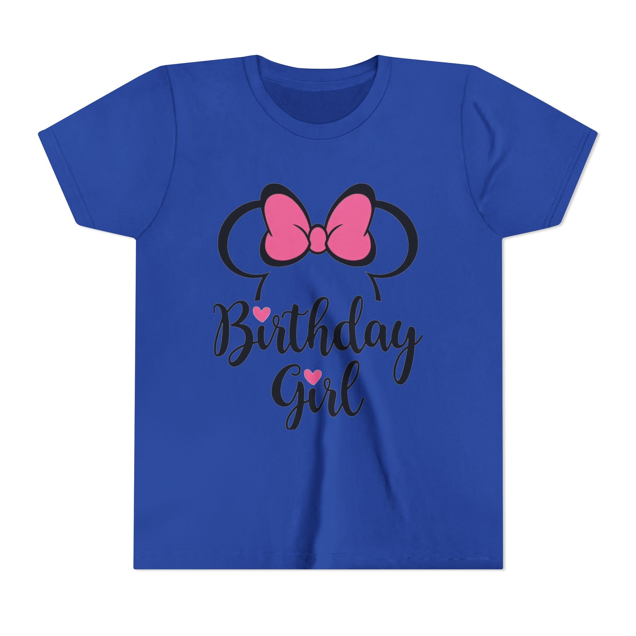 Birthday Girl Youth Tee — Pink Bow Party Shirt for Girls
