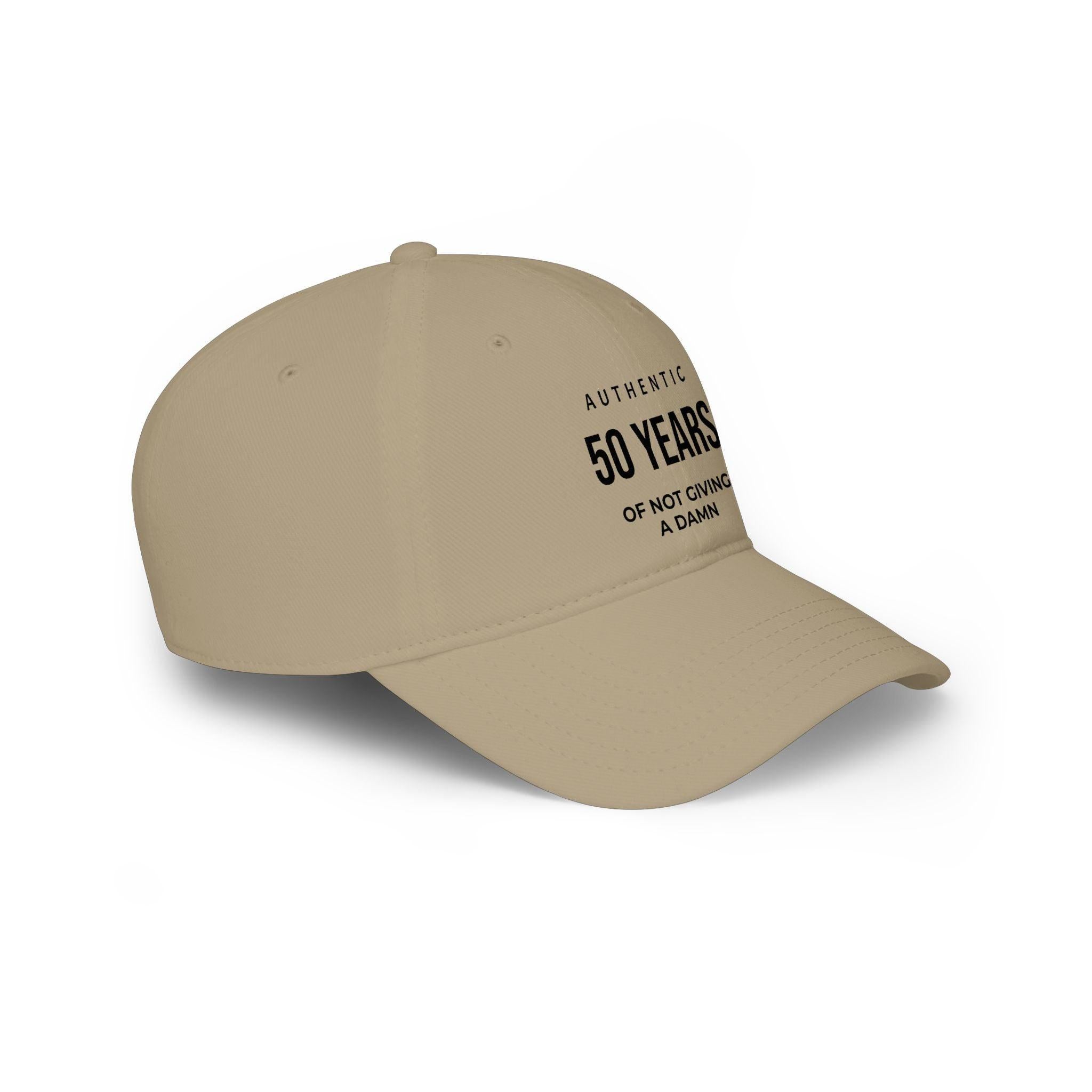 50 Years of Not Giving a Damn embroidered cap