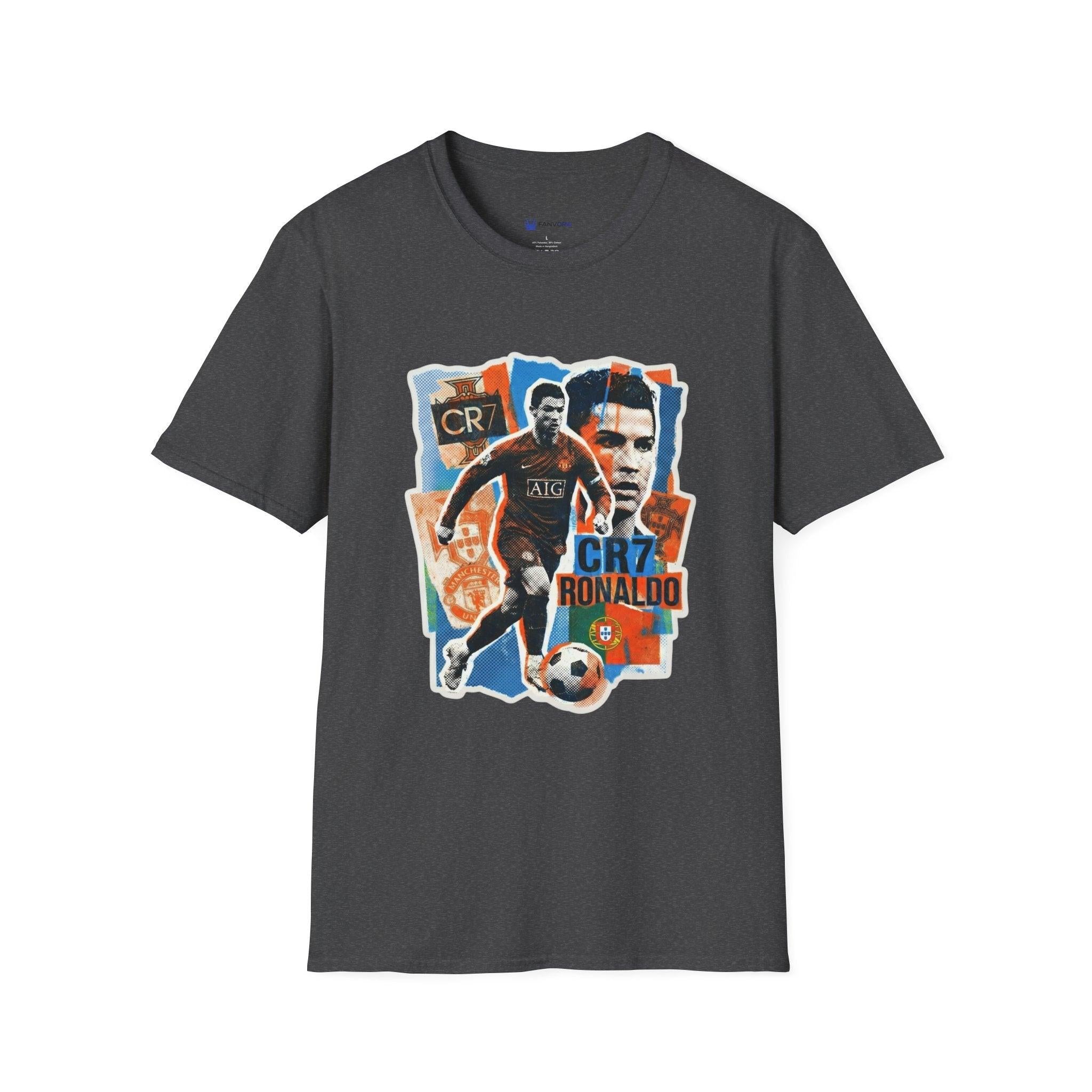 CR7 Soccer Graphic T-Shirt — Vintage Collage World Cup 2026 Fan Inspired.