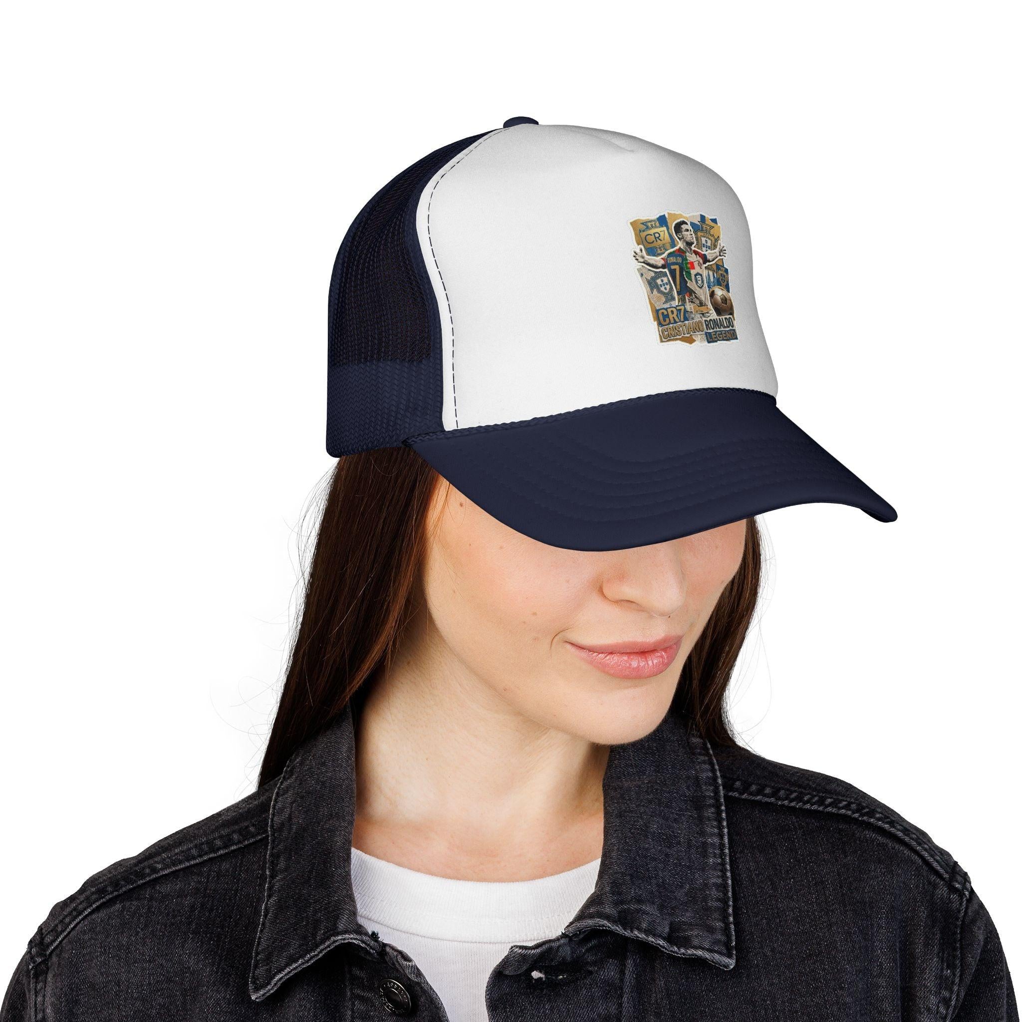 CR7 Fan Inspited Cap — Vintage Soccer Fan Mesh Hat.
