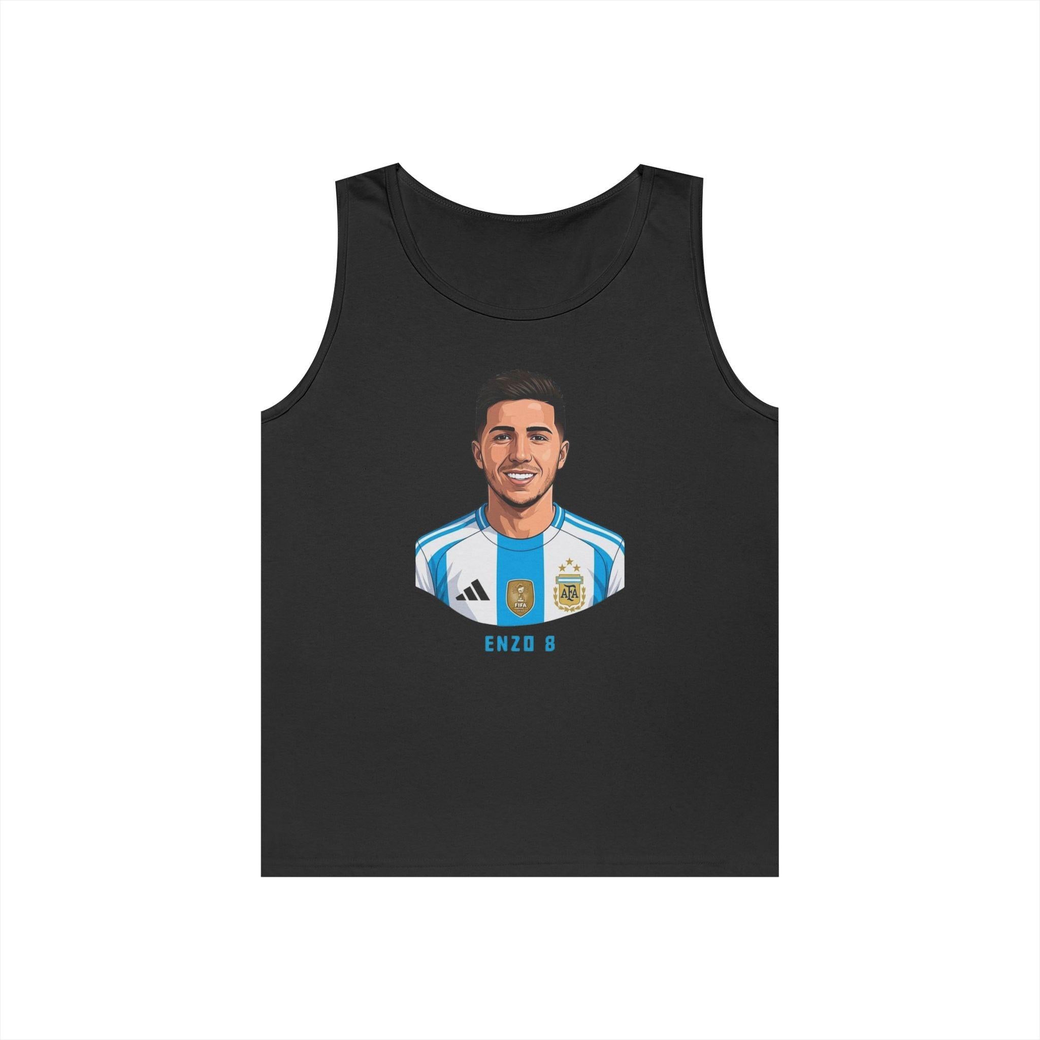 "I am Here to Stay" Argentina Soccer Star Tank Top — Jersey Portrait World Cup 2026.