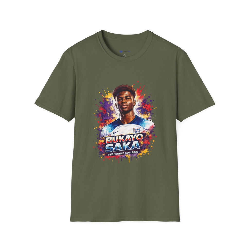 England Lagend Portrait T-Shirt — Color Splash Football Fan Tee