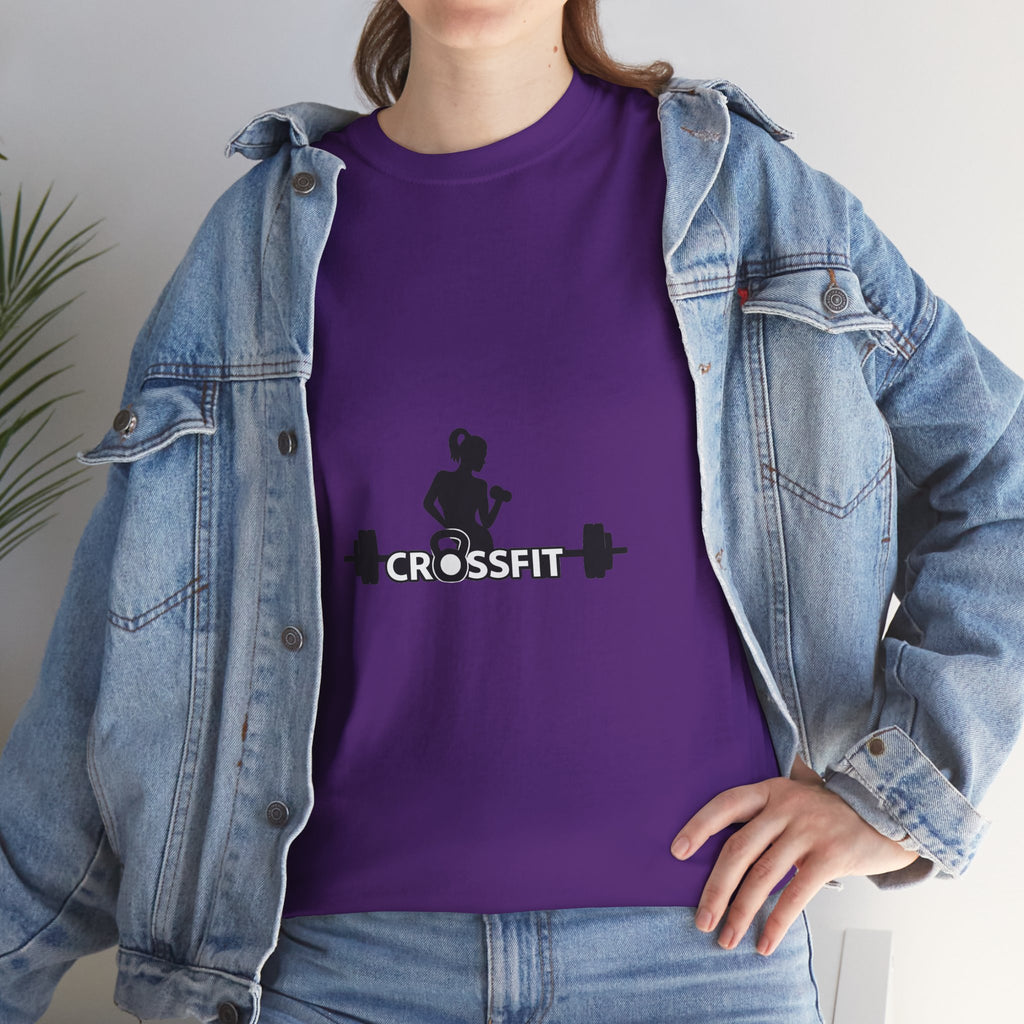 CrossFit Weightlifter T-Shirt — Barbell Silhouette Gym Tee