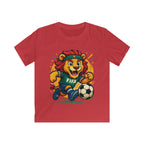 Kids Soccer World Cup 2026 T-Shirt — Playful Lion FIFA Mascot Tee.