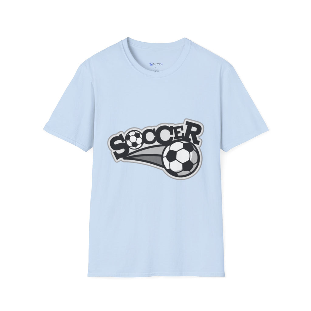 Soccer Graphic T‑Shirt — Retro Black & White Soccer Logo Tee
