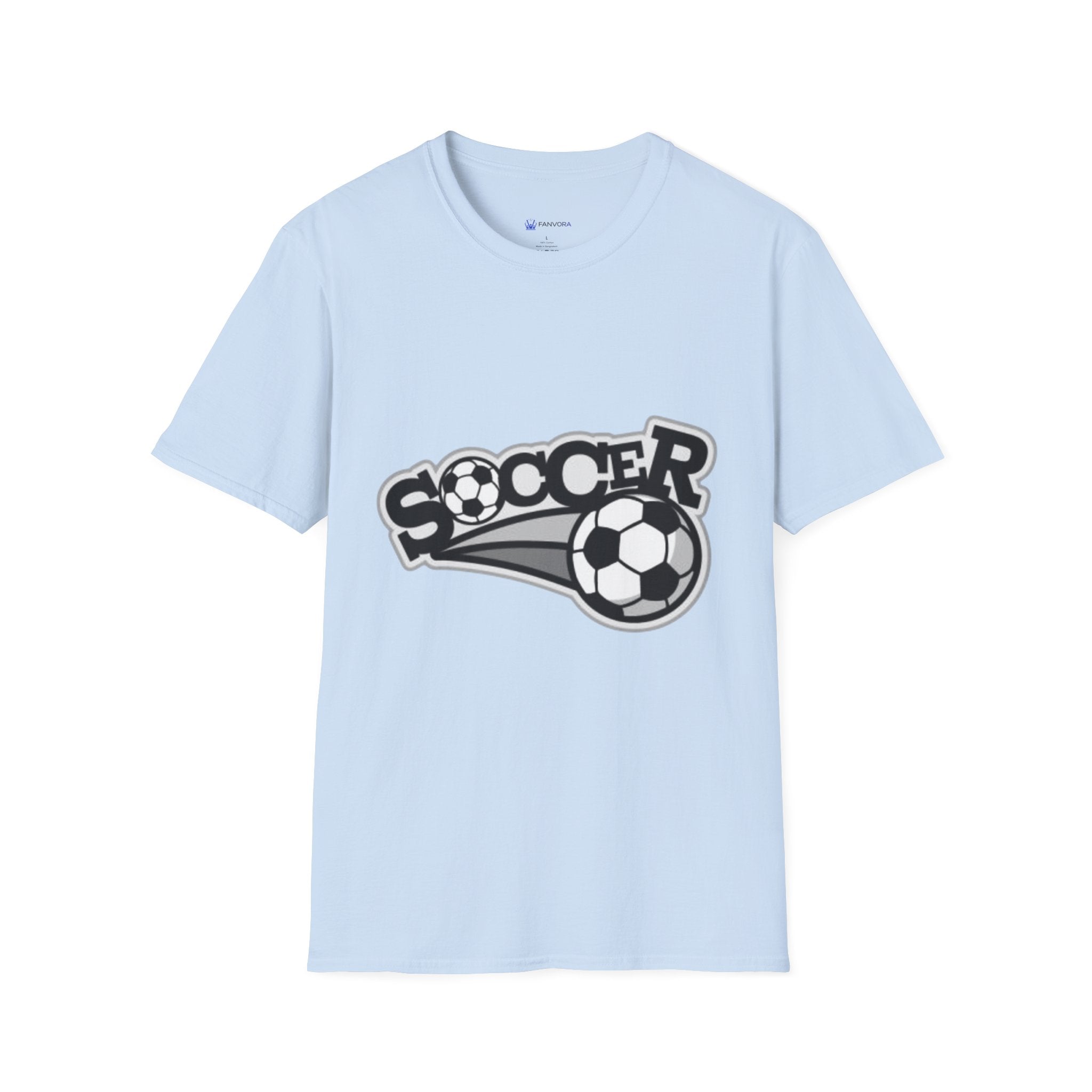 Soccer Graphic T‑Shirt — Retro Black & White Soccer Logo Tee