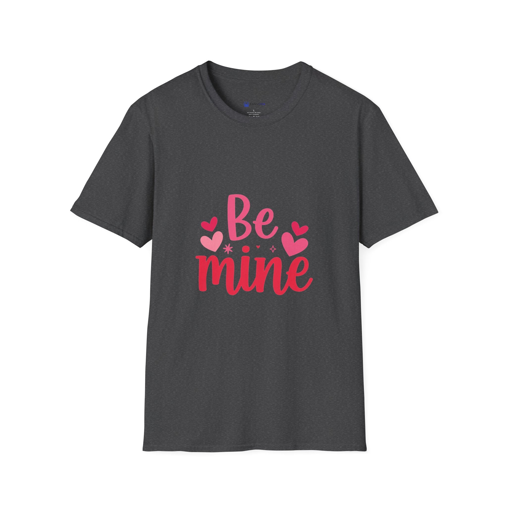 Valentine "Be Mine" T-Shirt — Cute Heart Graphic Tee for Women & Couples