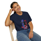 USA Soccer Player Silhouette T-Shirt — American Flag Soccer 2026 Fan Tee