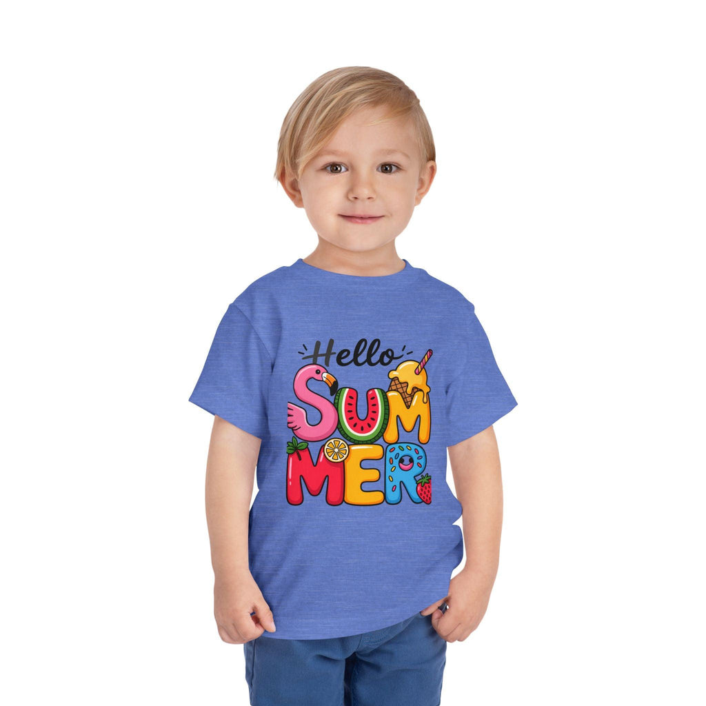Hello Summer fruity typography Toddler Tee.