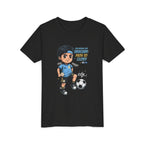 Youth Soccer Tee – Cute Cartoon Player "Ready to Score" Kids Jersey
