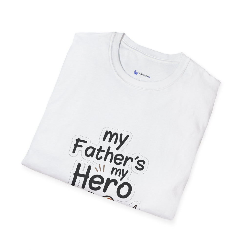My Father's My Hero T-Shirt – Father's Day Mustache Gift Tee