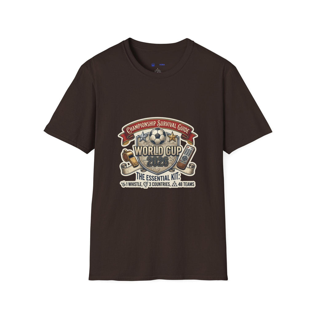 Unisex - World Cup Survival Guide T-Shirt — "The Essential Kit" Soccer Fan Tee.
