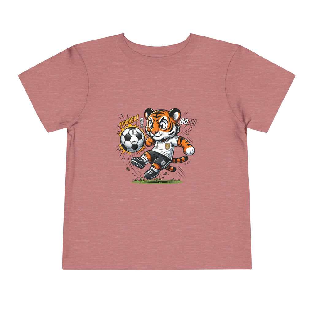 Toddler Soccer Tiger Tee — Cute Kicking Tiger Football Shirt for Kids