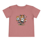Toddler Soccer Tiger Tee — Cute Kicking Tiger Football Shirt for Kids