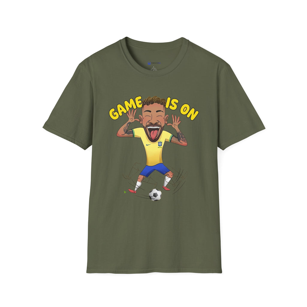 Soccer 'Game Is On' Graphic funny figure design  T‑Shirt