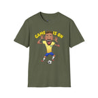 Soccer 'Game Is On' Graphic funny figure design  T‑Shirt