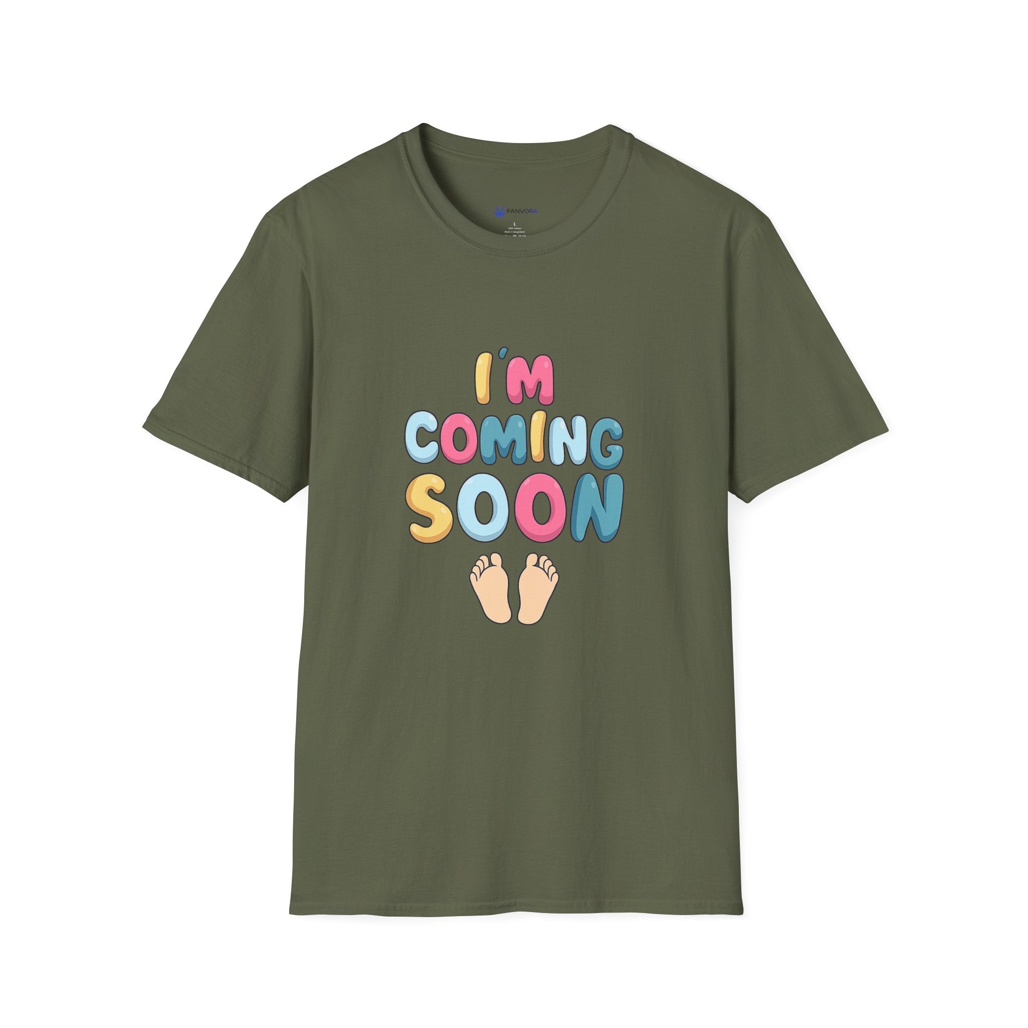 Maternity T-Shirt "I'm Coming Soon" Baby Announcement Tee
