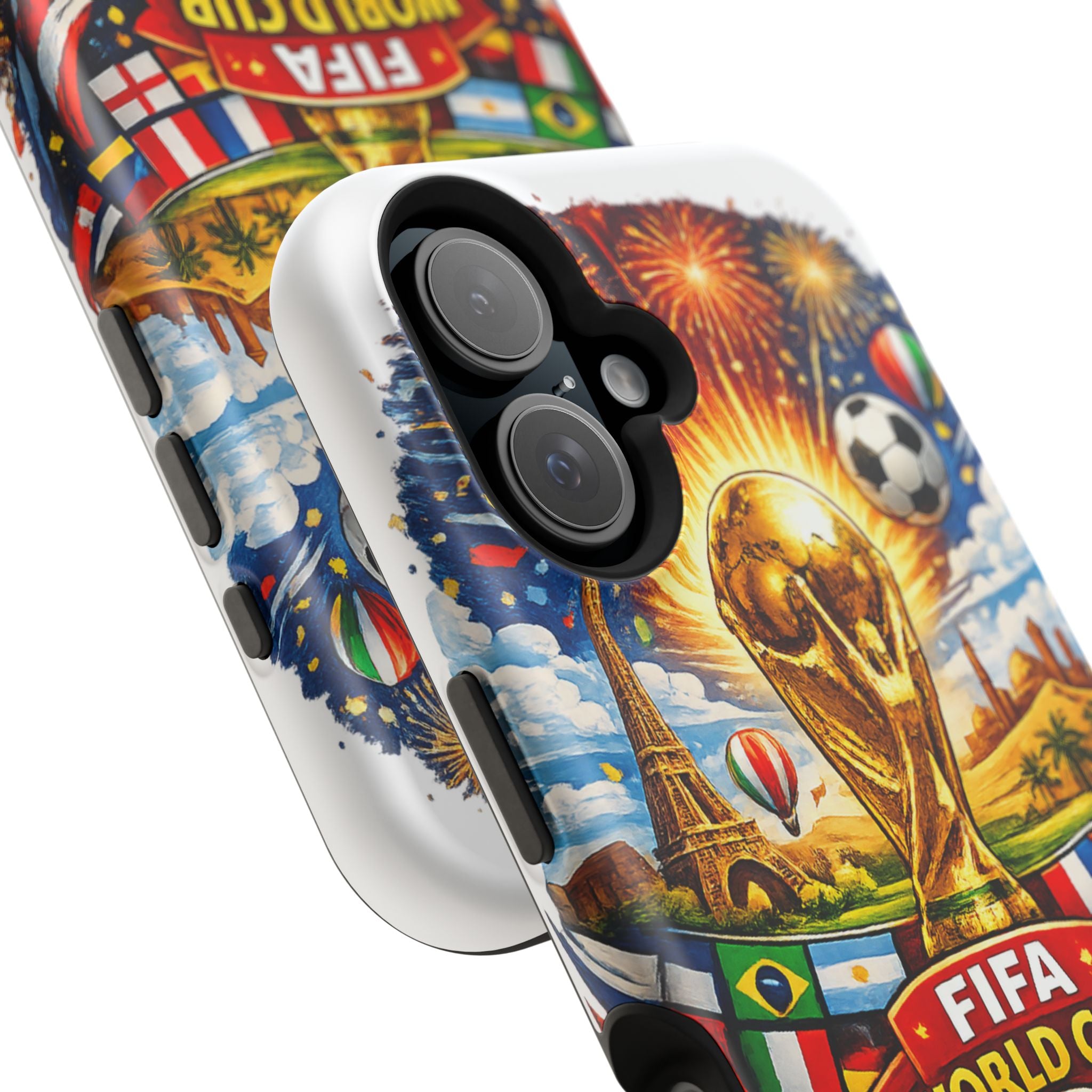 Soccer Magnetic Impact-Resistant Phone Case — FIFA Trophy Design