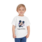 Toddler Tee — Cute Mickey "happy birthday" Birthday Shirt for Kids